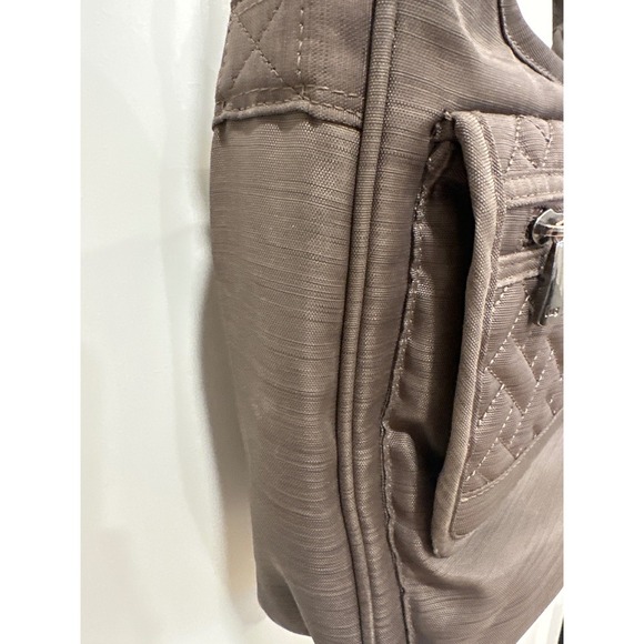Lug Hopscotch Crossbody Bag Brown Quilted Zip Pocket Adjustable Strap - Picture 5 of 11